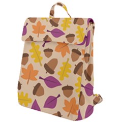 Acorn Leaves Pattern Flap Top Backpack by HermanTelo