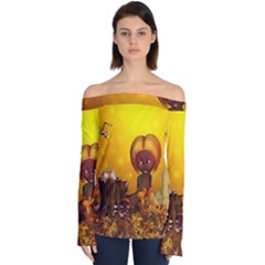 Cute Little Fairy Off Shoulder Long Sleeve Top by FantasyWorld7