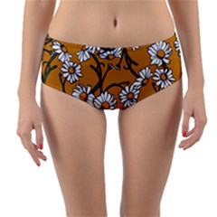 Daisy Reversible Mid-waist Bikini Bottoms by BubbSnugg