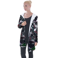 Abstract Science Fiction Longline Hooded Cardigan by HermanTelo