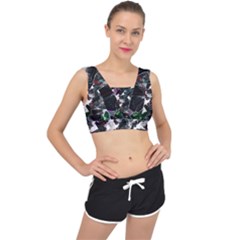 Abstract Science Fiction V-back Sports Bra by HermanTelo