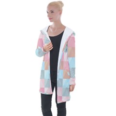 Background Pastel Longline Hooded Cardigan by HermanTelo