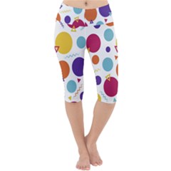 Background Polka Dot Lightweight Velour Cropped Yoga Leggings by HermanTelo