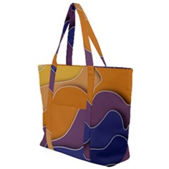 Autumn Waves Zip Up Canvas Bag by HermanTelo