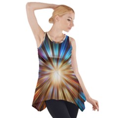 Background Spiral Abstract Side Drop Tank Tunic by HermanTelo