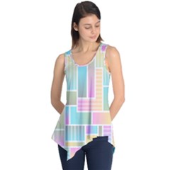 Color Blocks Abstract Background Sleeveless Tunic by HermanTelo