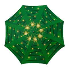 Christmas Tree Green Golf Umbrellas by HermanTelo