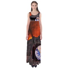 Earth Day Empire Waist Maxi Dress by HermanTelo