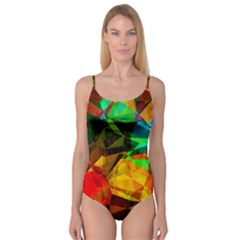 Color Abstract Polygon Camisole Leotard  by HermanTelo