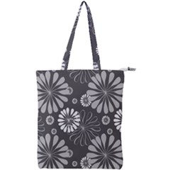 Floral Pattern Double Zip Up Tote Bag by HermanTelo