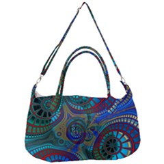 Fractal Abstract Line Wave Removal Strap Handbag by HermanTelo