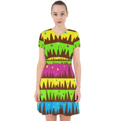 Illustration Abstract Graphic Rainbow Adorable In Chiffon Dress by HermanTelo