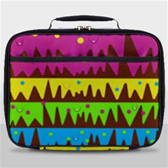 Illustration Abstract Graphic Rainbow Full Print Lunch Bag by HermanTelo