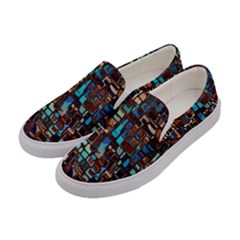 Mosaic Abstract Women s Canvas Slip Ons by HermanTelo