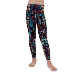 Mosaic Abstract Kids  Lightweight Velour Leggings by HermanTelo