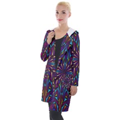 Kaleidoscope Triangle Curved Hooded Pocket Cardigan by HermanTelo