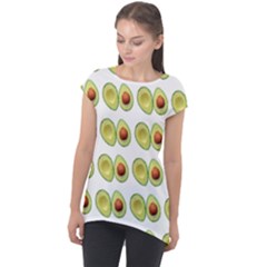 Pattern Avocado Green Fruit Cap Sleeve High Low Top by HermanTelo