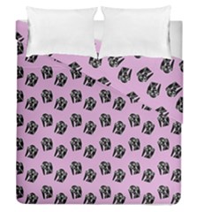 Girl Face Lilac Duvet Cover Double Side (queen Size) by snowwhitegirl