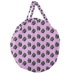 Girl Face Lilac Giant Round Zipper Tote by snowwhitegirl