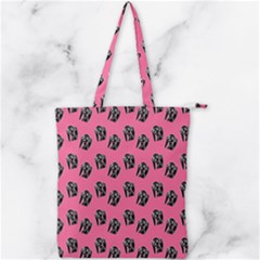 Girl Face Pink Double Zip Up Tote Bag by snowwhitegirl