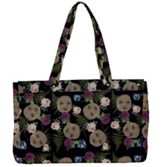 Cracked Doll Pattern Black Canvas Work Bag by snowwhitegirl