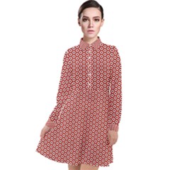 Pattern Star Backround Long Sleeve Chiffon Shirt Dress by HermanTelo