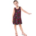 Gothic Girl Rose Red Pattern Kids  Sleeveless Dress View1