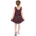 Gothic Girl Rose Red Pattern Kids  Sleeveless Dress View2