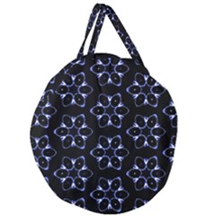 Purple Circle Wallpaper Giant Round Zipper Tote by HermanTelo