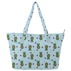 Pineapple Watermelon Fruit Lime Full Print Shoulder Bag by HermanTelo