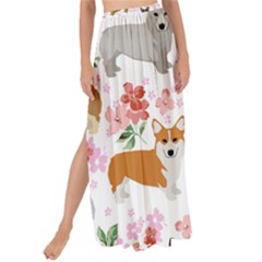 Corgis Corgi Pattern Maxi Chiffon Tie-up Sarong by Sapixe