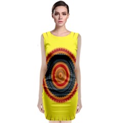 Art Decoration Wallpaper Bright Classic Sleeveless Midi Dress by Sapixe