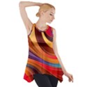 Abstract Colorful Background Wavy Side Drop Tank Tunic View1