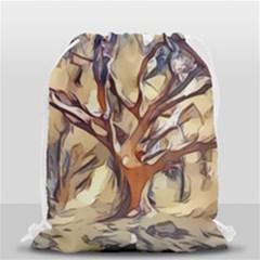 Tree Forest Woods Nature Landscape Drawstring Bag (small) by Sapixe