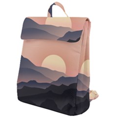 Sunset Sky Sun Graphics Flap Top Backpack by HermanTelo