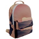 Sunset Sky Sun Graphics Flap Pocket Backpack (Large) View2