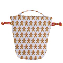 Gingerbread Men Drawstring Bucket Bag by Mariart