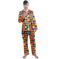 Background Colorful Abstract Men s Satin Pajamas Long Pants Set by Bajindul