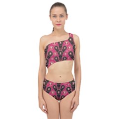 Background Abstract Pattern Spliced Up Two Piece Swimsuit by Bajindul