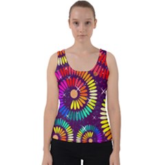 Abstract Background Spiral Colorful Velvet Tank Top by Bajindul