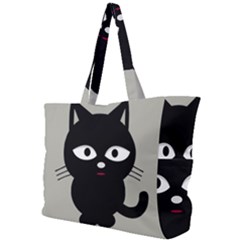 Cat Pet Cute Black Animal Simple Shoulder Bag by Bajindul