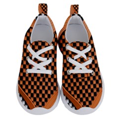 Heart Chess Board Checkerboard Running Shoes by Bajindul