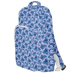 Blue Pattern Scrapbook Double Compartment Backpack by Bajindul