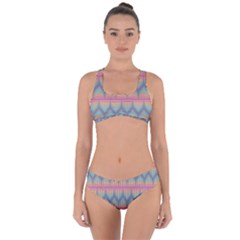 Pattern Background Texture Colorful Criss Cross Bikini Set by Bajindul