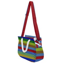 Pattern Background Rope Handles Shoulder Strap Bag by Bajindul