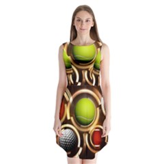 Sport Ball Tennis Golf Football Sleeveless Chiffon Dress   by Bajindul