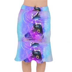 Ski Boot Ski Boots Skiing Activity Short Mermaid Skirt by Pakrebo