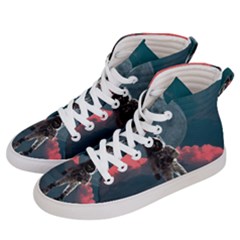 Astronaut Moon Space Planet Men s Hi-top Skate Sneakers by Pakrebo