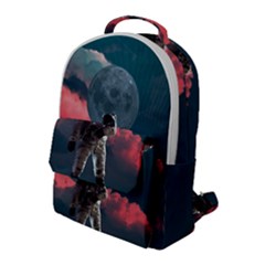 Astronaut Moon Space Planet Flap Pocket Backpack (large) by Pakrebo