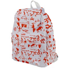 Petroglyph Art Symbols Art Rock Top Flap Backpack by Pakrebo